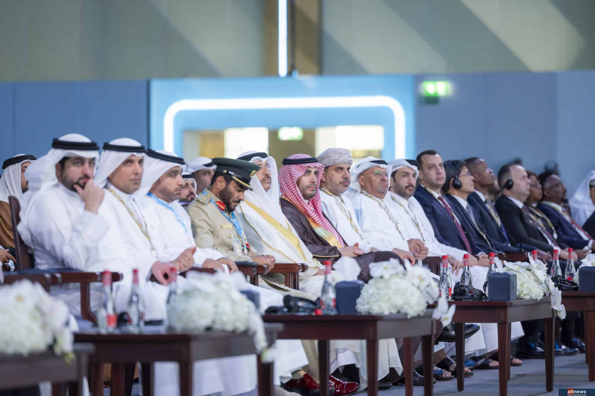 معالي الدكتور محمد بن سعود التميمي، محافظ هيئة الاتصالات والفضاء والتقنية في المملكة العربية السعودية، خلال افتتاح أعمال المؤتمر العالمي للاتصالات الراديوية "WRC23"