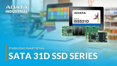 ADATA تكشف عن سلسلة أقراص SATA 31D SSD المخصصة للأنظمة المدمجة