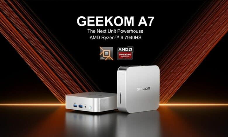 GEEKOM تكشف عن الحاسوب الصغير A7 بقوة معالجات AMD Ryzen 9 Phoenix