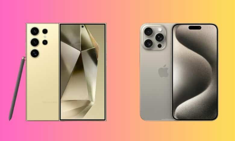 مقارنة بين هاتفي Galaxy S24 Ultra و iPhone 15 Pro Max