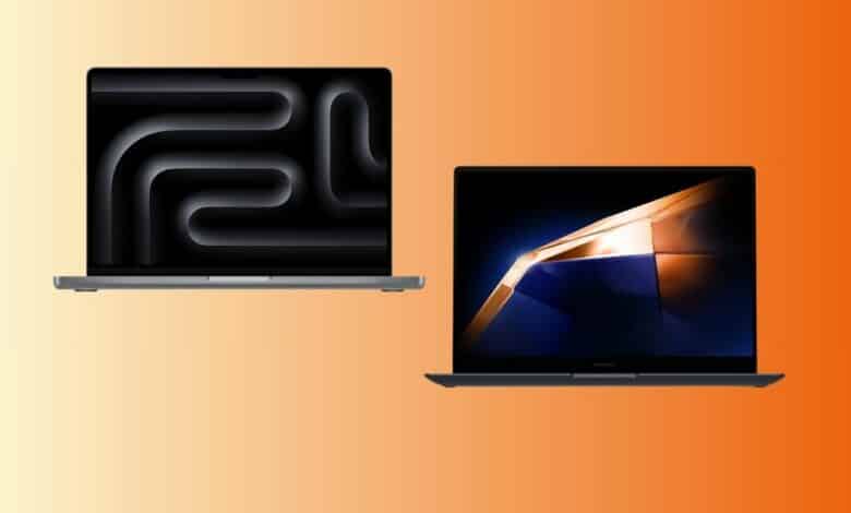 مقارنة بين حاسوبي Galaxy Book4 Ultra و MacBook Pro M3