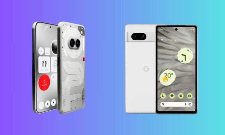 5 مزايا يتفوق بها هاتف Nothing Phone 2a على هاتف جوجل Pixel 7a