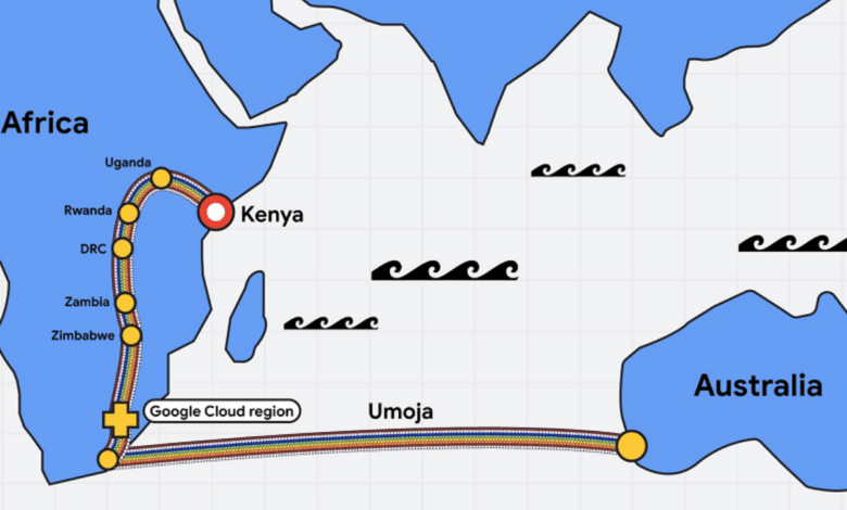 جوجل تبني كابلًا بحريًا لربط أفريقيا بأستراليا