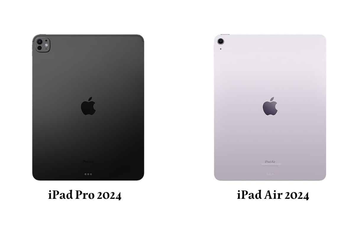 مقارنة بين جهازي iPad Pro 2024 و iPad Air 2024
