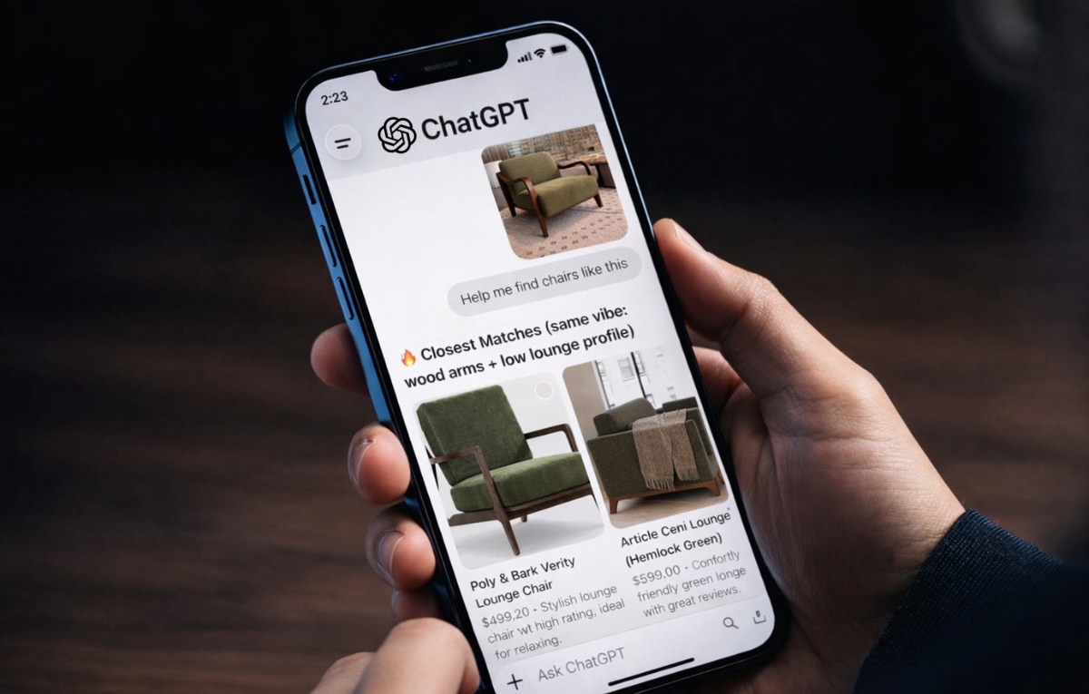 صورة توضيحية لميزة مقارنة المنتجات في تطبيق ChatGPT من شركة OpenAI