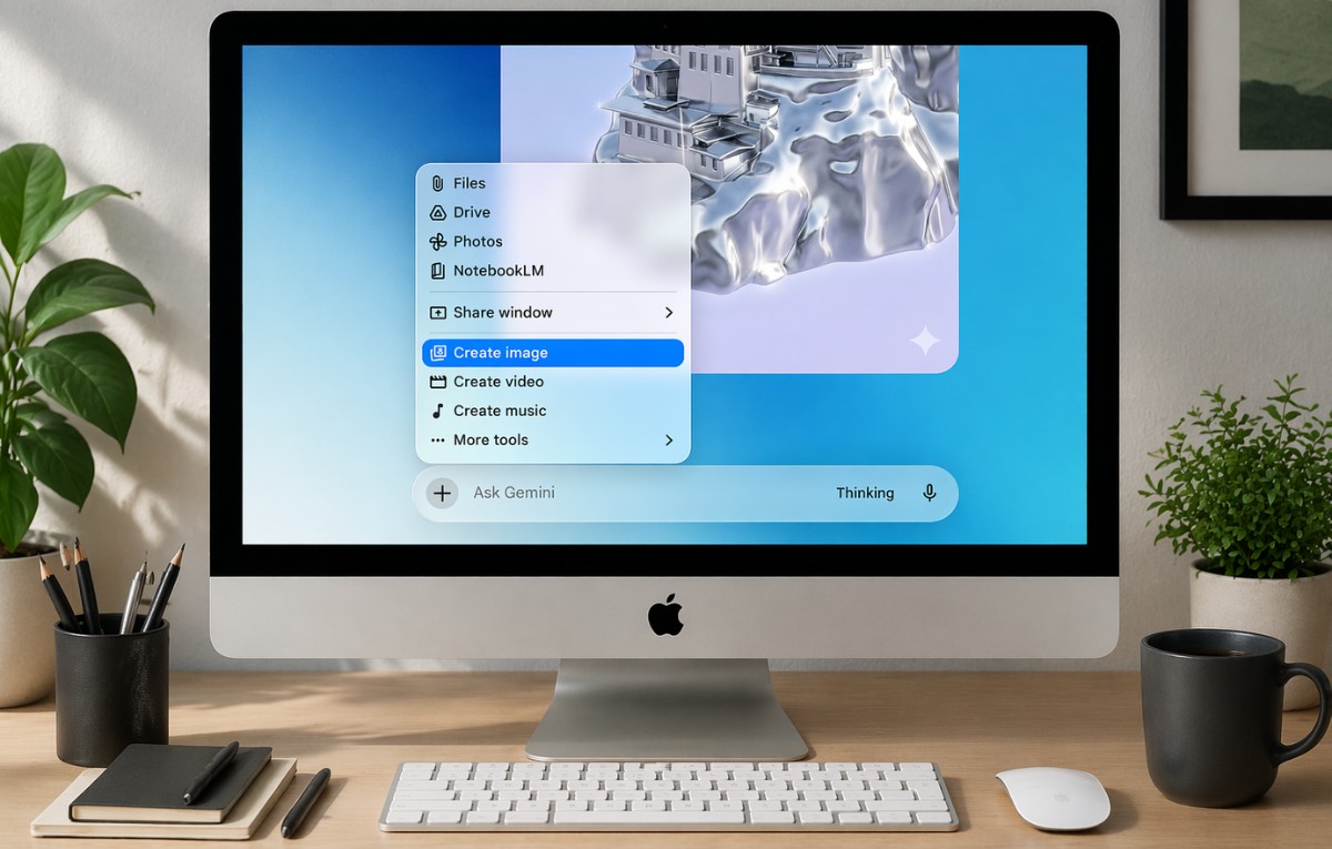 واجهة تطبيق جوجل Gemini الجديد لنظام macOS