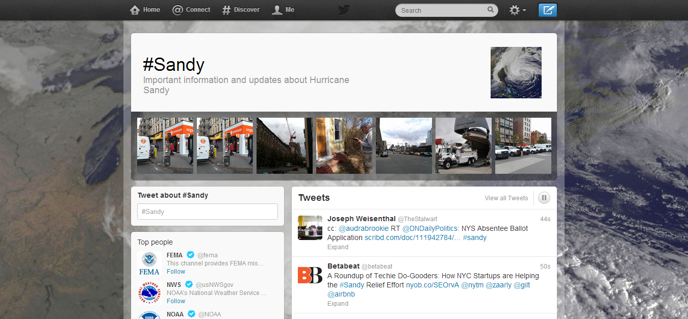 عشرون مليون تغريدة حول إعصار "ساندي"