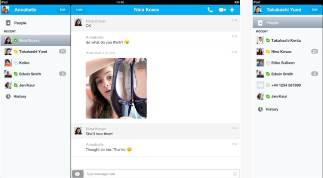 سكايب لنظام iOS يدعم حسابات مايكروسوفت والوجوه التعبيرية